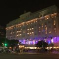 „Copacabana Palace“ viešbutį papuošė olimpinės vaizdo projekcijos