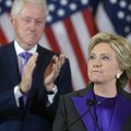 Pripažįstant pralaimėjimą Clintonų apranga su violetinėmis detalėmis turėjo užslėptą žinutę?