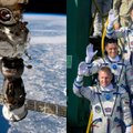 Tarptautinėje kosminėje stotyje įstrigusiems astronautams – žinia iš Rusijos dėl grįžimo į Žemę