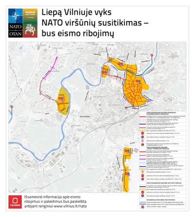 Ribojimai NATO renginio metu.