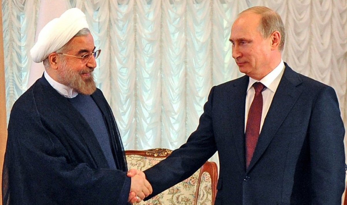 Vladimiras Putinas ir Hassanas Rouhanis