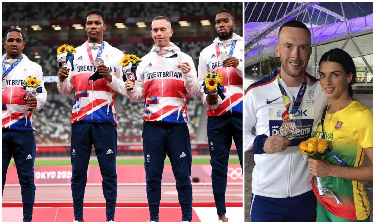 Didžiosios Britanijos sprinto estafetė, Richardas ir Dovilė Kilty / FOTO: Getty Images, Dovile Kilty Instagram