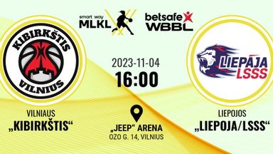 „Smart Way“ MLKL – „Betsafe“ Baltijos čempionatas: Vilniaus „Kibirkštis“ – Liepojos „Liepoja/LSSS“