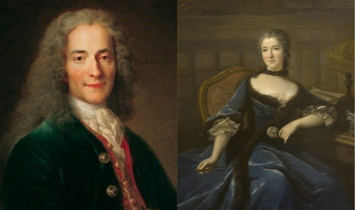 Emilie du Chatelet ir Voltaire'as