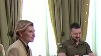 Ukrainos pirmoji ponia ir prezidentas pasirodė retame bendrame interviu