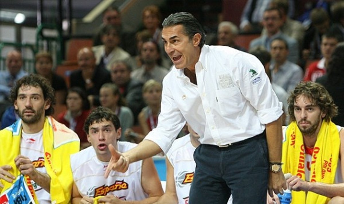 Sergio Scariolo ir Ispanijos krepšininkai