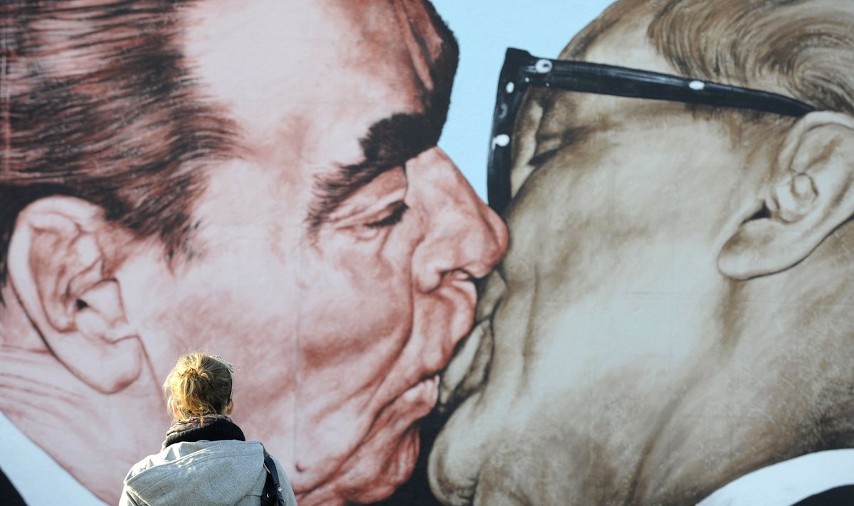 Leonido Brežnevo ir Ericho Honeckerio atvaizdai