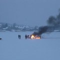 Trakuose sudegė sniego motociklas