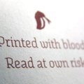 Sukurto šrifto spausdinimui dizaineris naudojo kraują