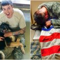 Graudinanti akimirka: kareivis išlydėjo mylimą šunį į paskutinę kelionę