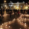 Vilniaus centre Žemės valandos metu sužibo tūkstantis žvakių