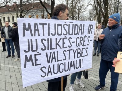 Protestas prieš Visvaldą Matijošaitį Kaune