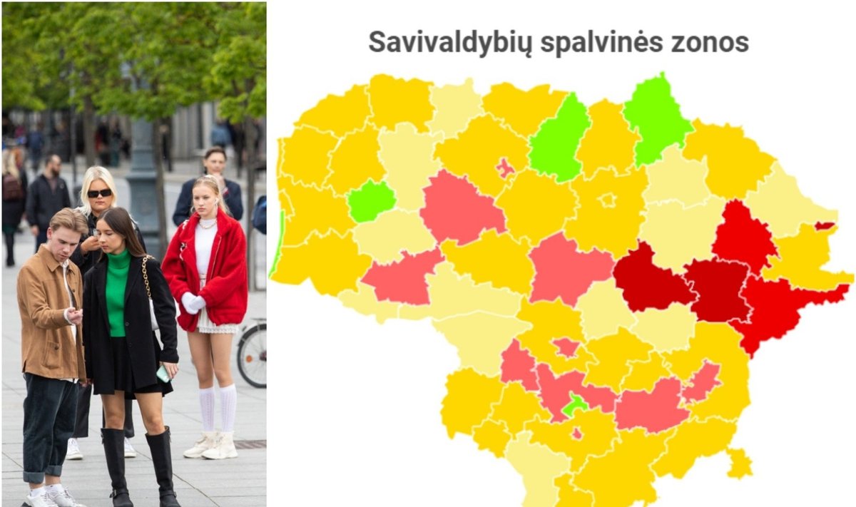 Birželio 16 dienos epidemiologinė situacija Lietuvoje. 