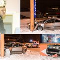Vilniuje naktinio reido ramybė griuvo su trenksmu: girtas vairuotojas rėžėsi į degalinės švieslentę