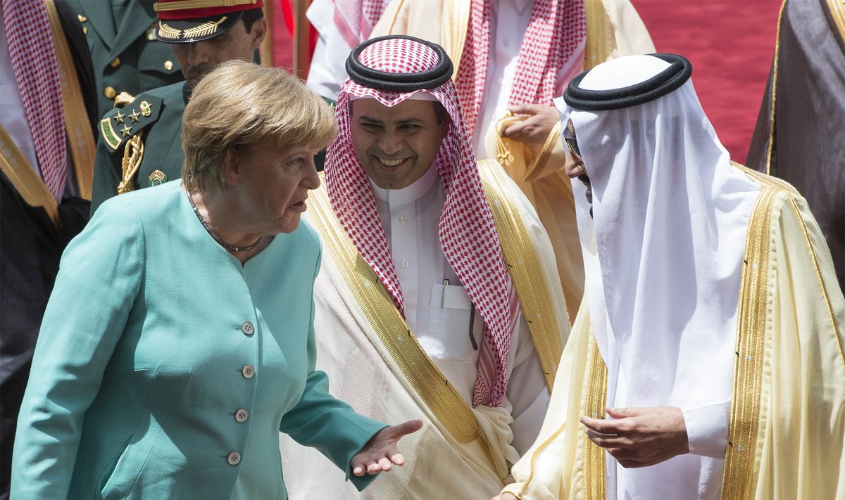 Angelos Merkel vizitas Saudo Arabijoje