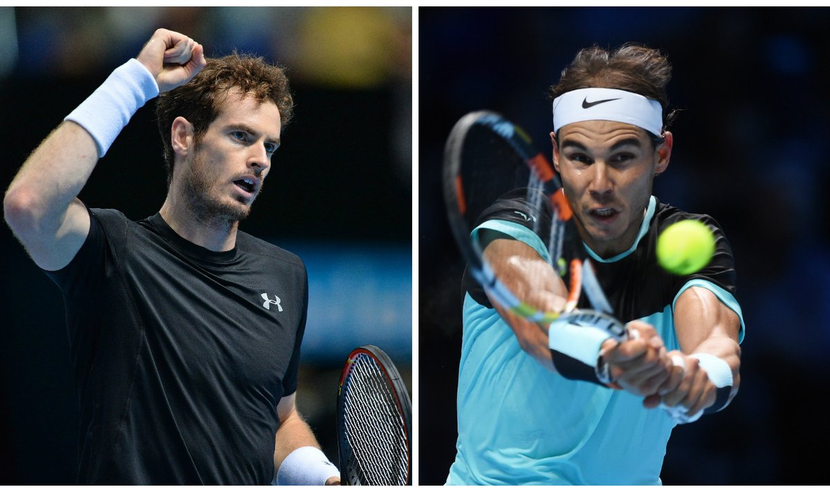 Andy Murray ir Rafaelis Nadalis (AFP/Reuters)