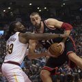 Po krepšiais karaliavęs Valančiūnas pasiekė sezono rekordą, „Raptors“ pažemino „Cavaliers“ ekipą