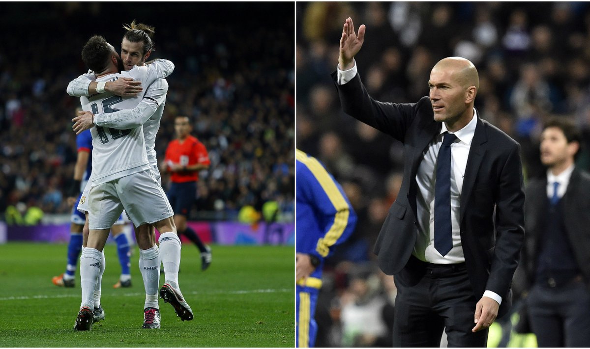 Zinedine'as Zidane'as “Real“ trenerio poste debiutavo pergalingai (AFP ir AP nuotr.)