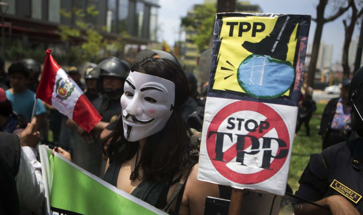 Protestai prieš Ramiojo vandenyno partnerystės sutartį (TPP)