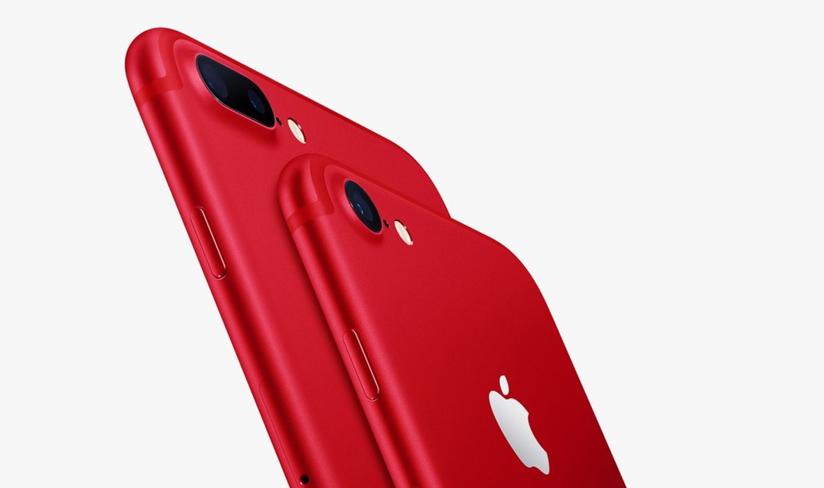 raudonas iPhone, Apple nuotr.