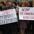 Tautinių mažumų mitingo dalyvė: greitai Lietuvoje liks tik Kubilius ir Grybauskaitė