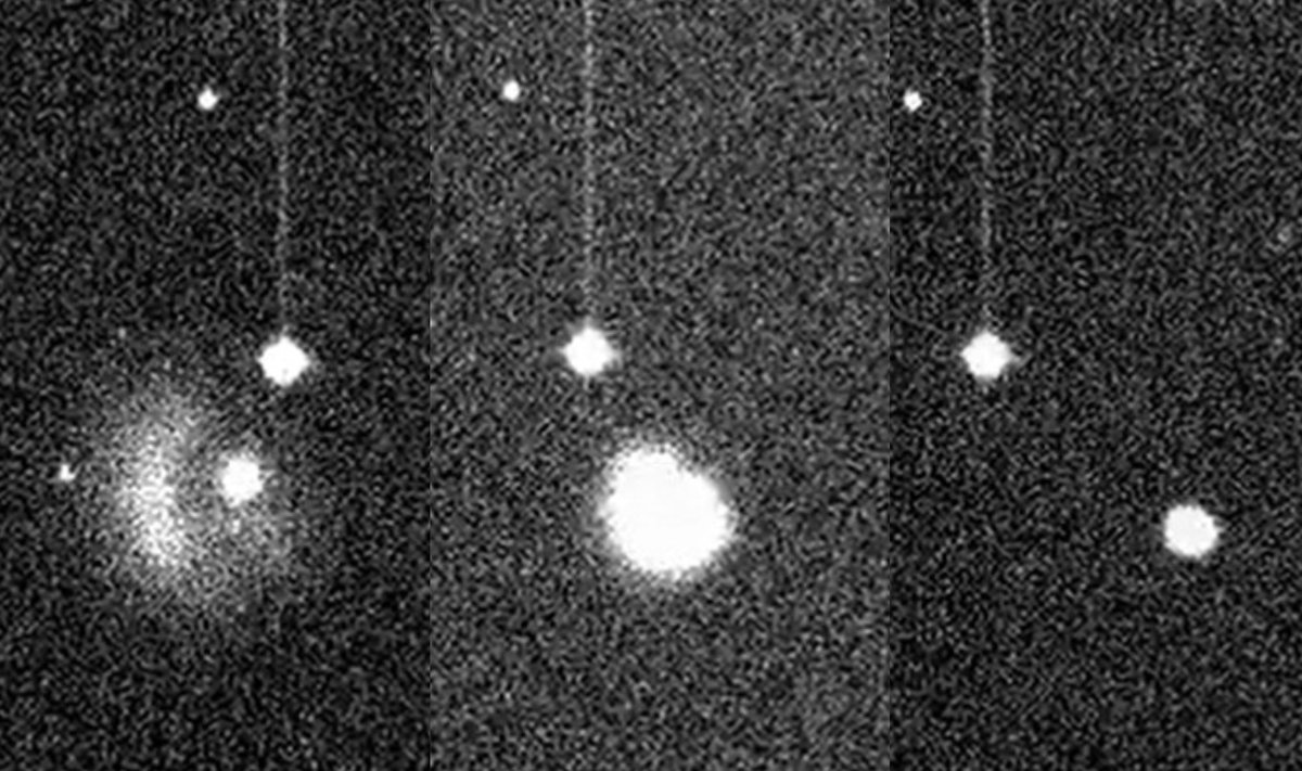 DART misijos metu į asteroida Dimorphos susprogdintas erdvėlaivis. NASA/ATLAS nuotr.