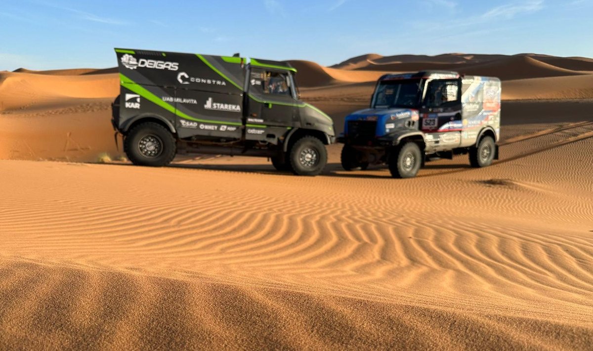 Lietuvių sunkvežimio komanda ruošiasi Maroko raliui