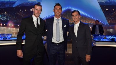 Garethas Bale'as, Cristioano Ronaldo ir Antoine'as Griezmannas