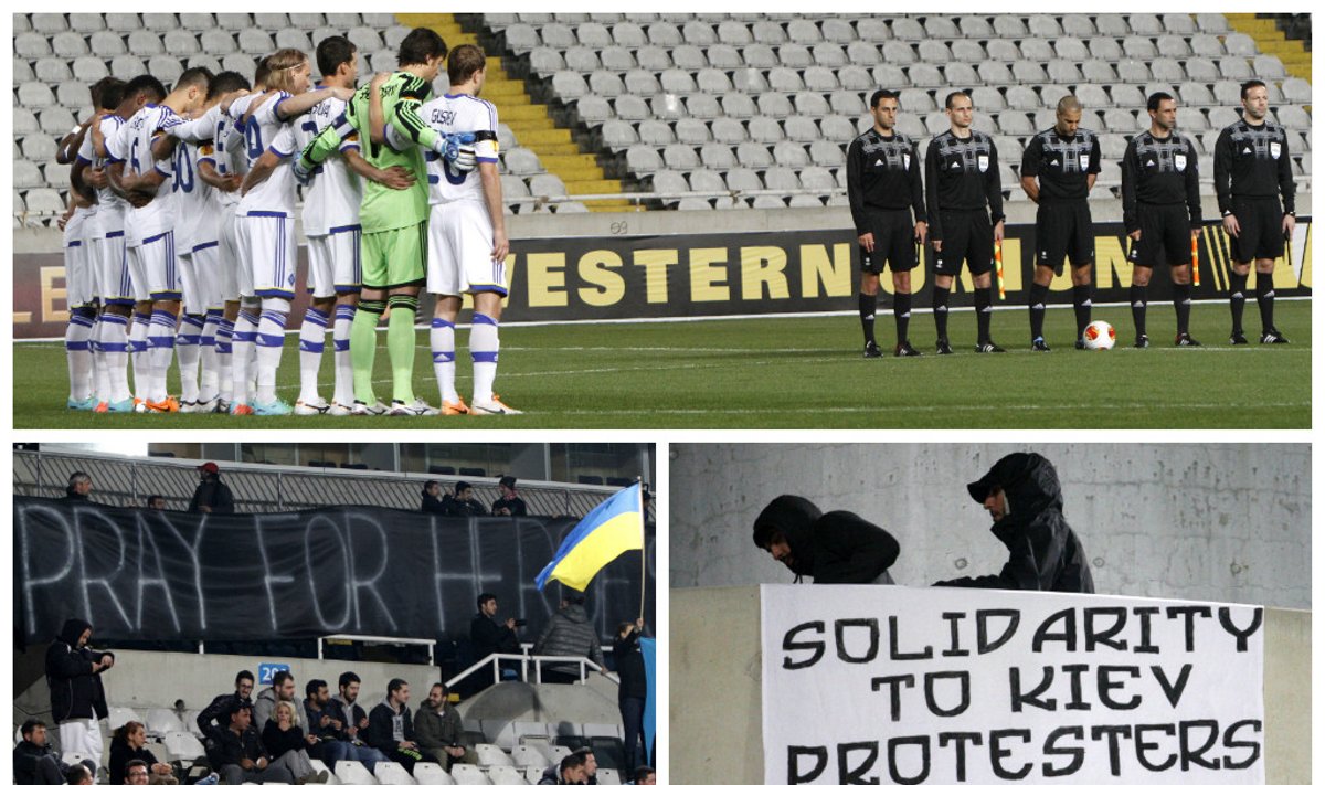 UEFA Europos lygoje – tylos minutės, plakatai ir ukrainiečių pergalė prieš „Tottenham“ klubą