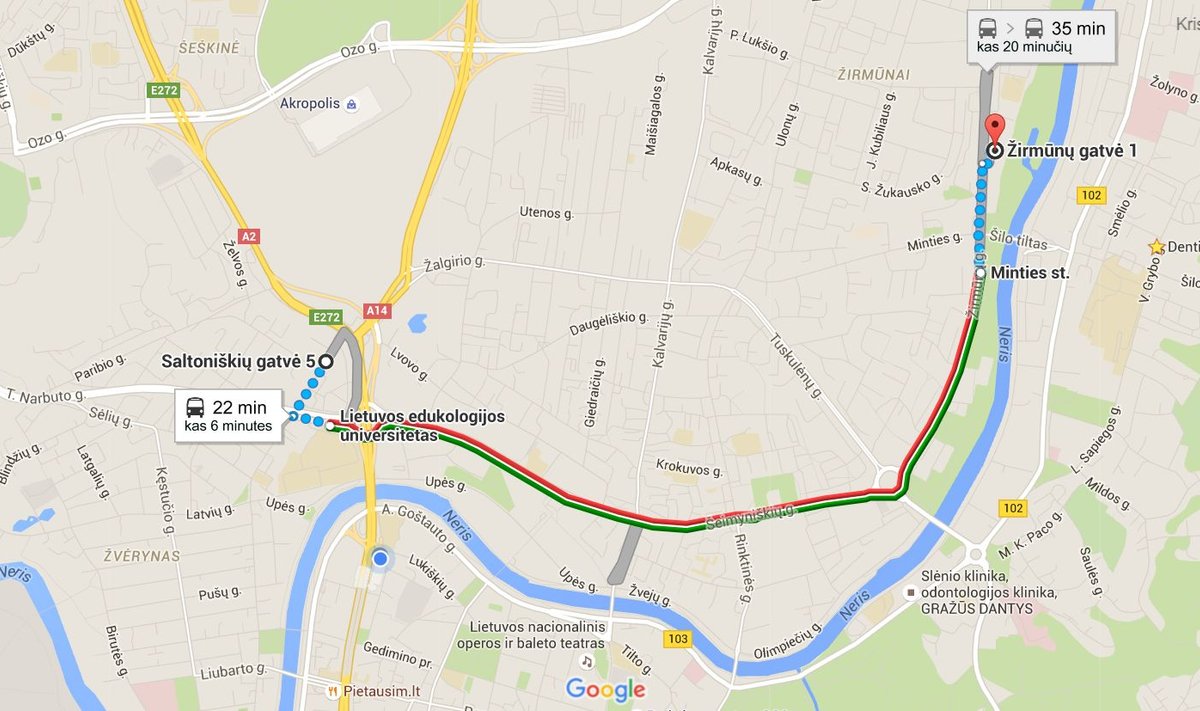 Google maps viešojo transporto tvarkaraščiai