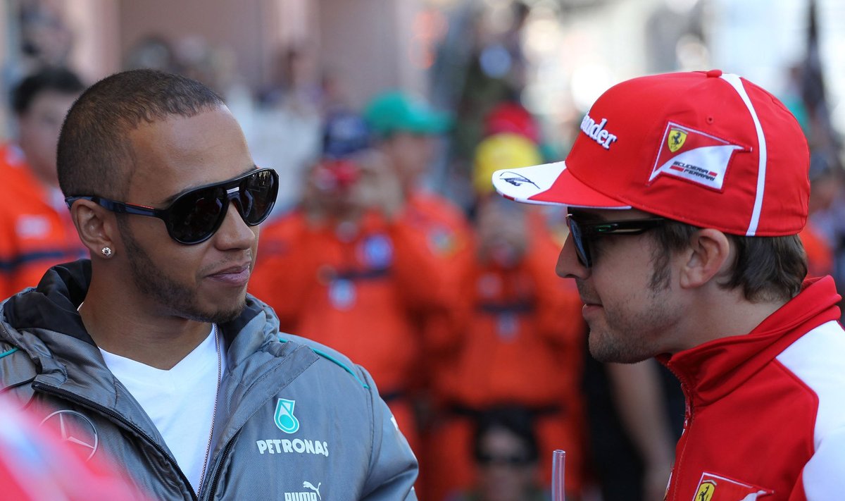 Lewisas Hamiltonas ir Fernando Alonso
