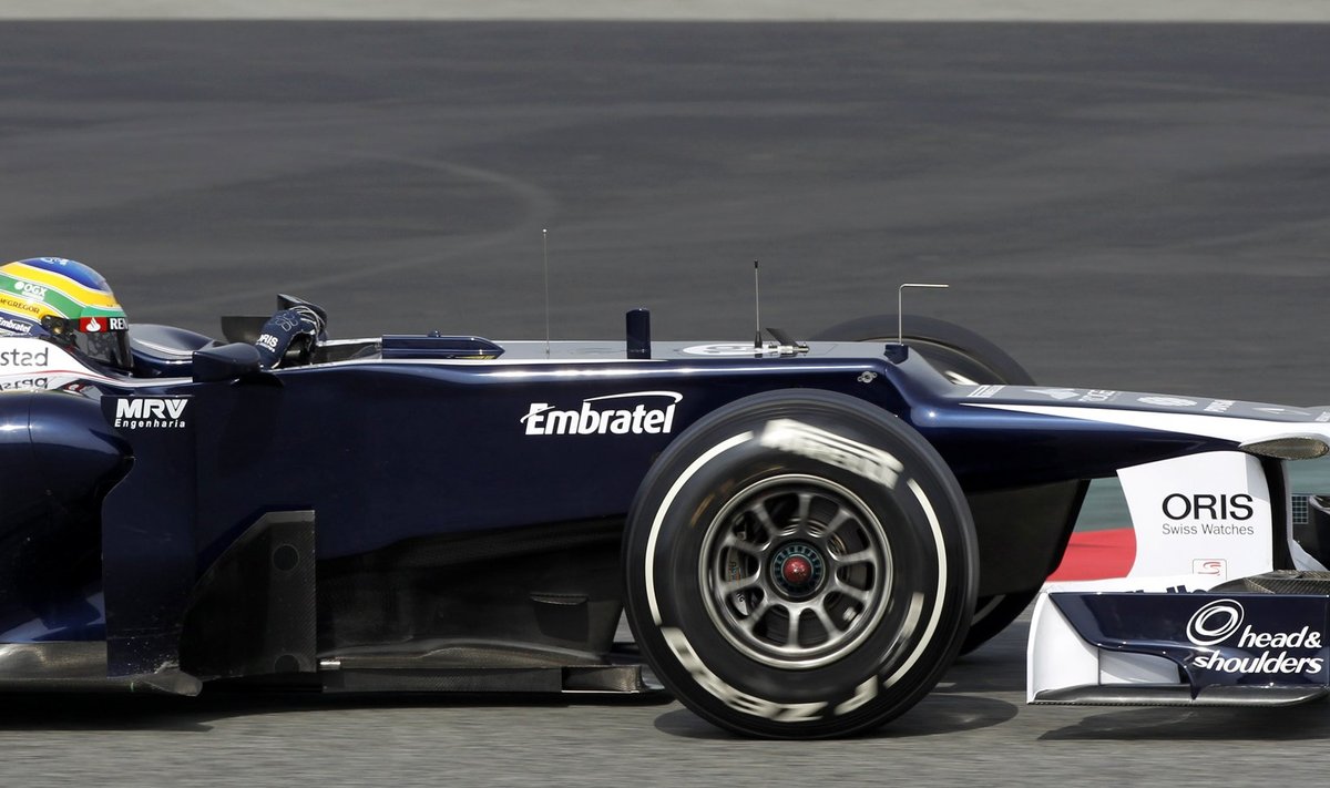 "Williams" autombilis, vairuojamas Bruno Senna 