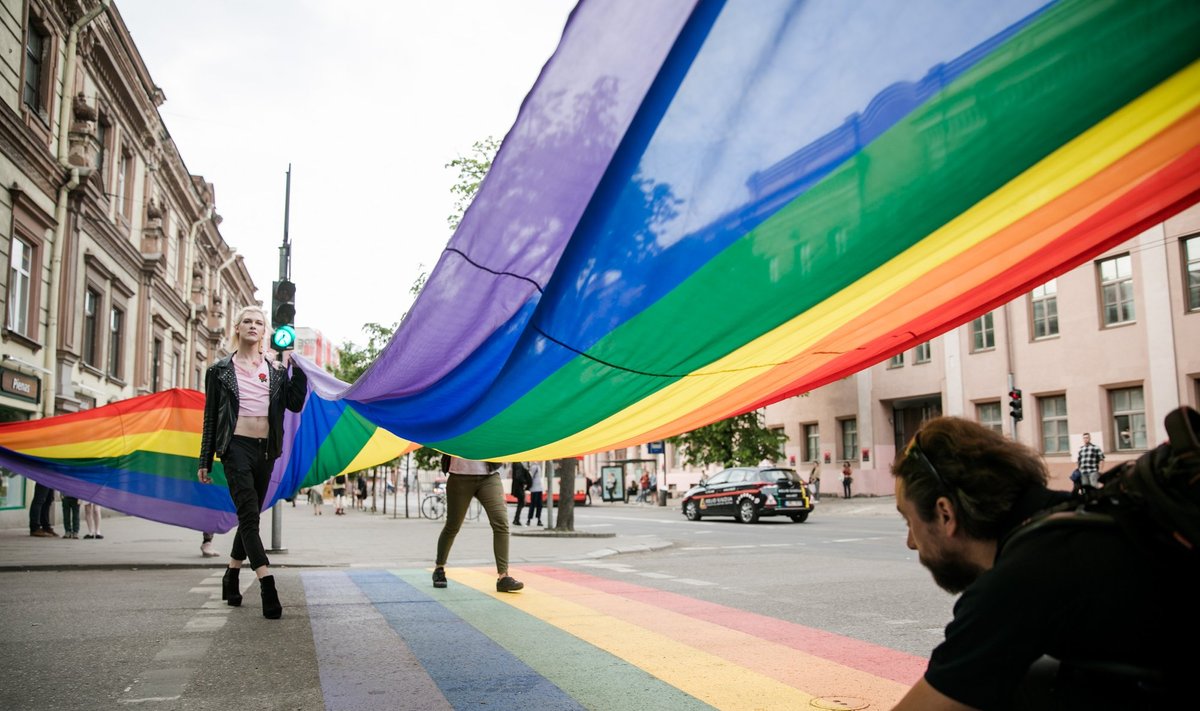 Vilnius opens rainbow crosswalk to mark LGBT rights 