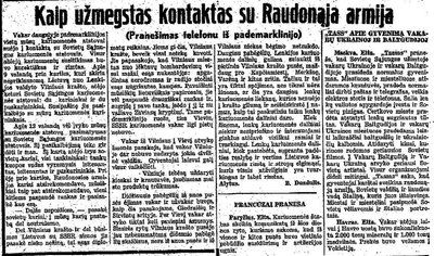 1939 m. „Lietuvos žinių“ publikacijos (epaveldas.lt nuotr.)