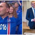 Pavyzdys politikams: Islandijos prezidentas mačą stadione stebėjo tarp eilinių fanų