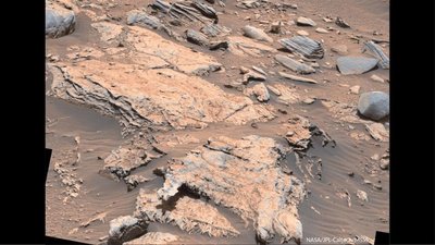 Marso paviršiaus uolienos. NASA/JPL-Caltech/MSSS nuotr.