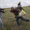 Nufilmuota: šokiruojantis Vengrijos TV operatorės elgesys su pabėgėliais