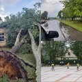 Audros padariniai Ignalinoje: vietovė stipriai nukentėjo, įtariamas gaisras nuo žaibo