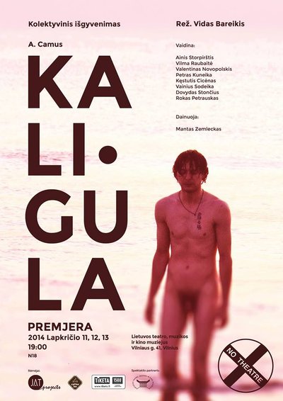 Spektaklio "Kaligula" plakatas