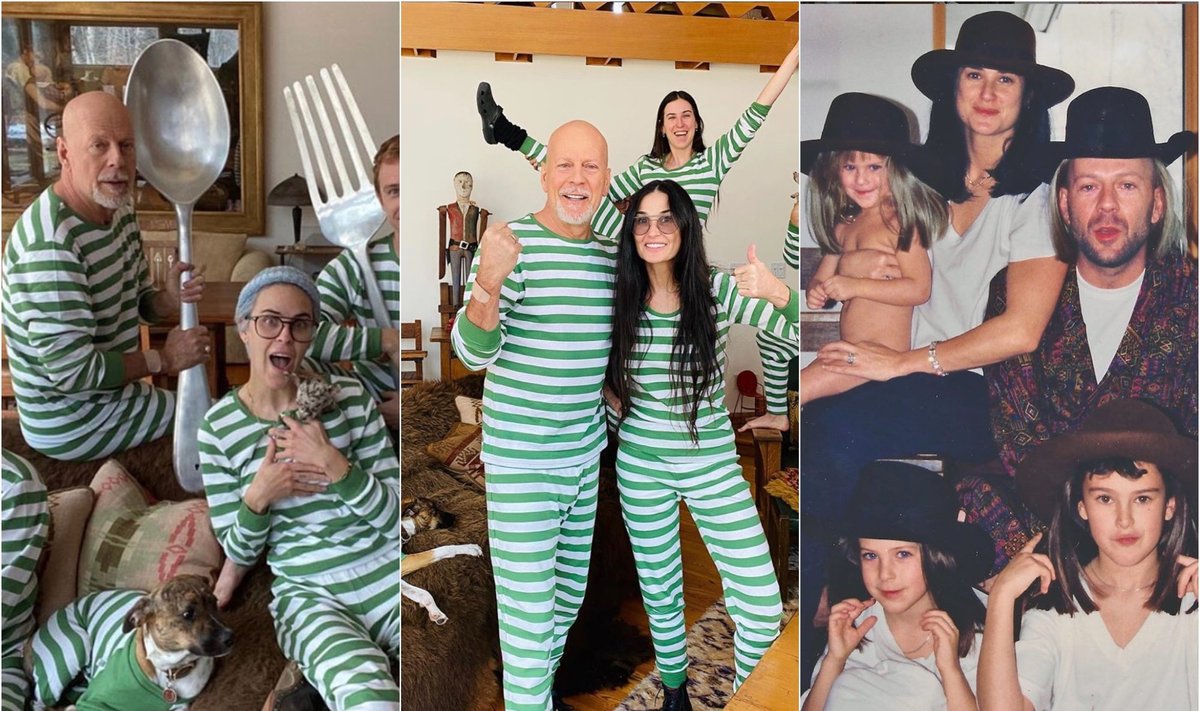 Bruce Willis ir Demi Moore šeima