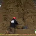 Vatikane statoma prakartėlė iš 720 tonų smėlio