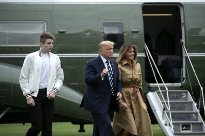 Donaldas Trumpas, Melania Trump ir jų sūnus Barronas Trumpas