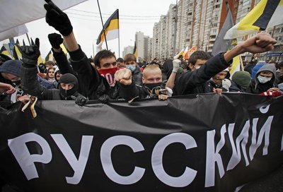 Maskvoje žygiavo nacionalistai ir antifašistai