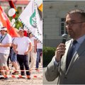 Участники акции протеста аплодировали советнику президента Литвы