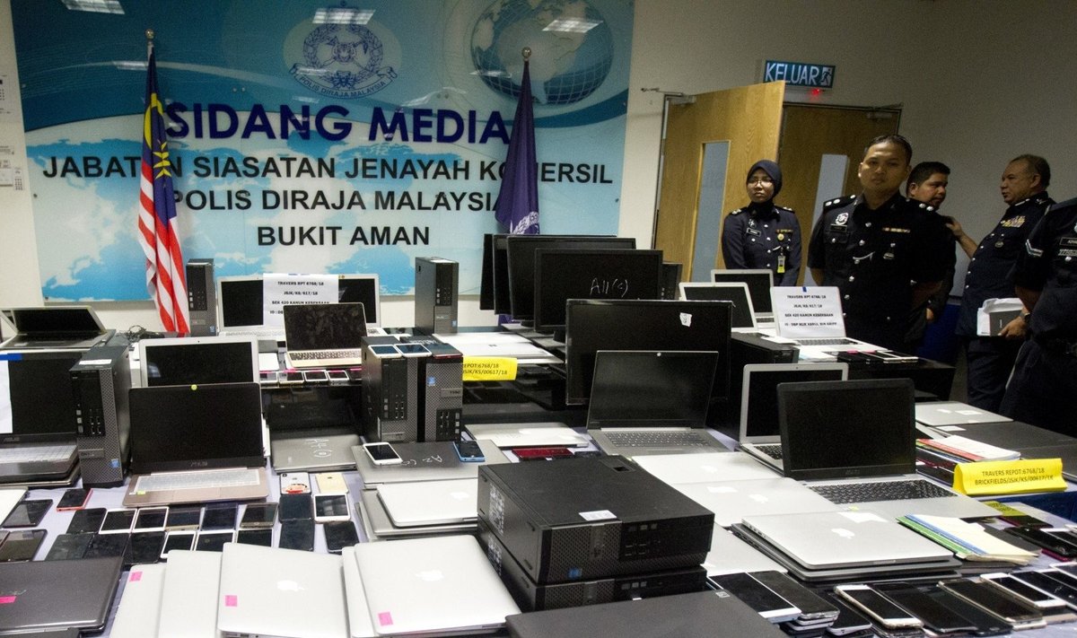 Malaizijoje atskleista didelio masto telefoninio sukčiavimo schema