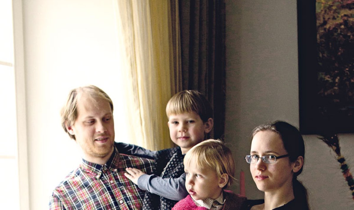 Antanas Skučas su šeima
