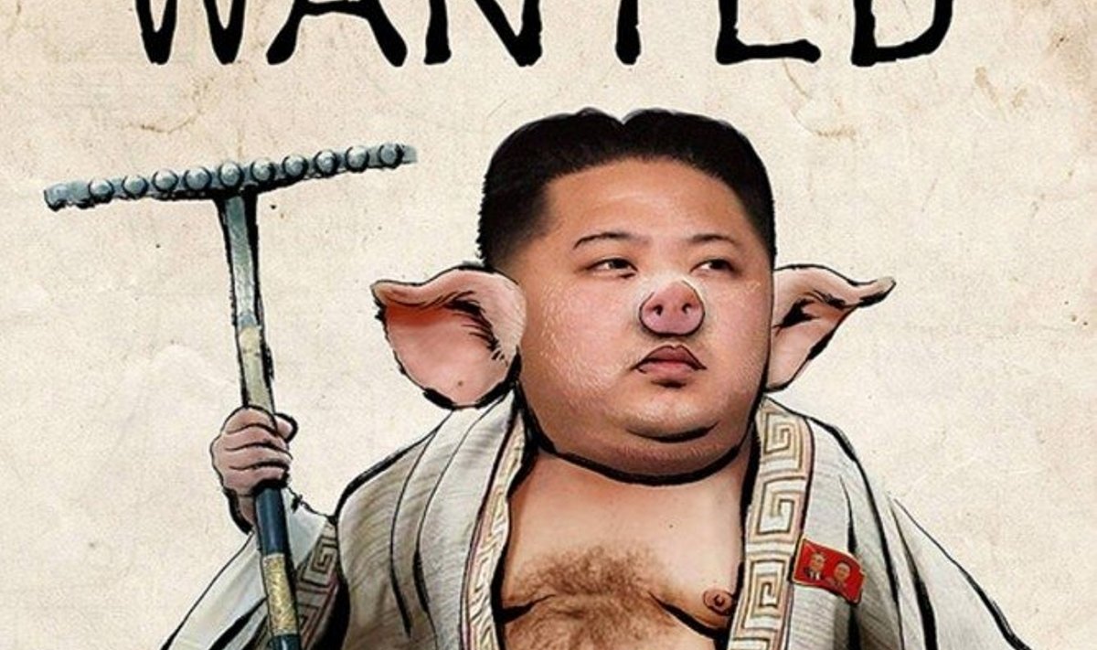 Kim Jong Uno (Kim Čen Uno) karikatūra