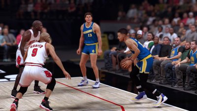Šarūno Marčiulionio ir Stepheno Curry tandemas (NBA 2K kadras)