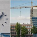 Nuo šiol klaipėdiečiai niekur nevėluos: Klaipėdos valstybinio muzikinio teatro bokštas papuoštas gigantišku laikrodžiu
