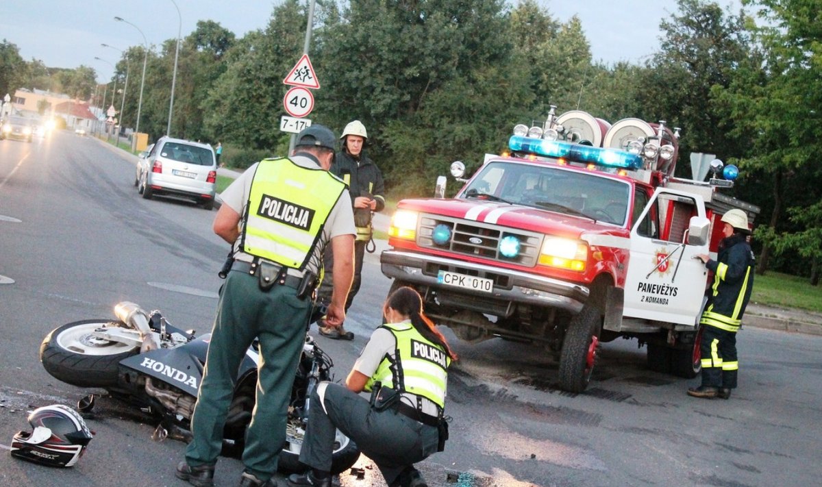Per avariją Panevėžyje žuvo motociklininkas
